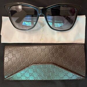 Gucci Gold And Black Frame Sunglasses GG 3675/S